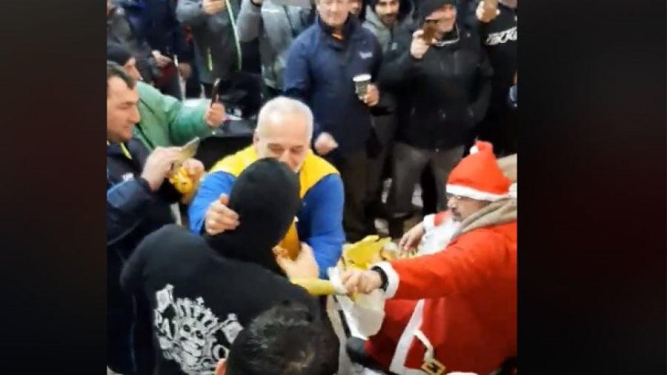 foto-agios-vas Βίντεο: Καζούρα οπαδών του Άρη σε ΠΑΟΚτσήδες με ματωμένο σεντόνι μετά τη νίκη των «κίτρινων» με 4-2
