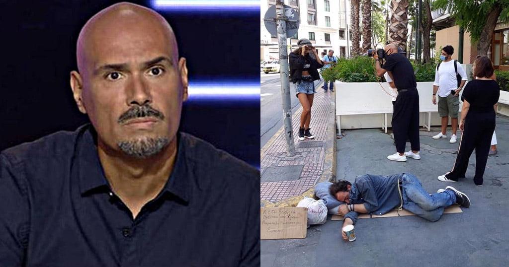 Σάλος με την φωτογράφηση μοντέλου του GNTM διπλά σε άστεγο στο κέντρο της Αθήνας Σάλος με την φωτογράφηση μοντέλου του GNTM διπλά σε άστεγο στο κέντρο της Αθήνας