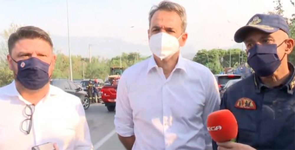mitsotakis Φωτιά στη Βαρυμπόμπη: Στο σημείο ο Κυριάκος Μητσοτάκης