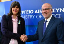 Λάουρα Κοβέσι στο Υπουργείο Δικαιοσύνης: Συνάντηση με Φλωρίδη, Μπούγα και άλλους Υπουργούς