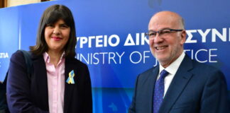 Λάουρα Κοβέσι στο Υπουργείο Δικαιοσύνης: Συνάντηση με Φλωρίδη, Μπούγα και άλλους Υπουργούς