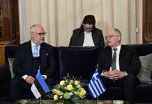 Τασούλας – Πρόεδρος Εσθονίας: Άριστες διμερείς σχέσεις Ελλάδας-Εσθονίας