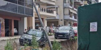 Υποχώρησε το οδόστρωμα – Αυτοκίνητο έπεσε σε εργοτάξιο