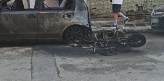Φωτιά σε ηλεκτρικό σκούτερ στην Κυψέλη: Καταστροφή αυτοκινήτου, ζημιές σε δεύτερο όχημα
